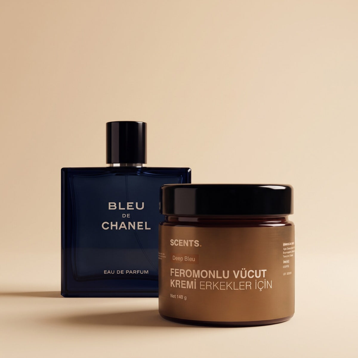 SCENTS Deep Bleu · esin şişesiyle kart